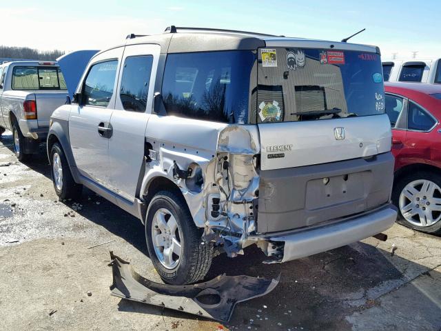 5J6YH28593L013317 - 2003 HONDA ELEMENT EX SILVER photo 3