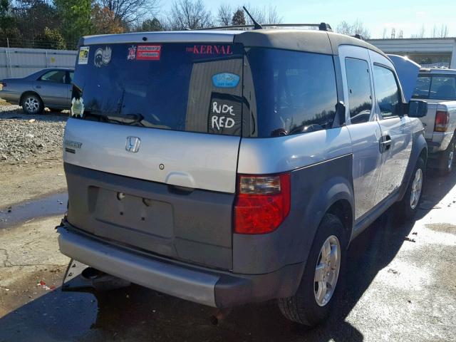 5J6YH28593L013317 - 2003 HONDA ELEMENT EX SILVER photo 4