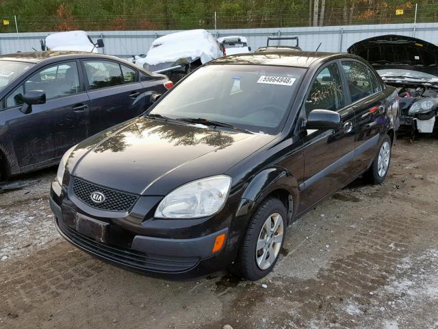 KNADE123966165838 - 2006 KIA RIO BLACK photo 2