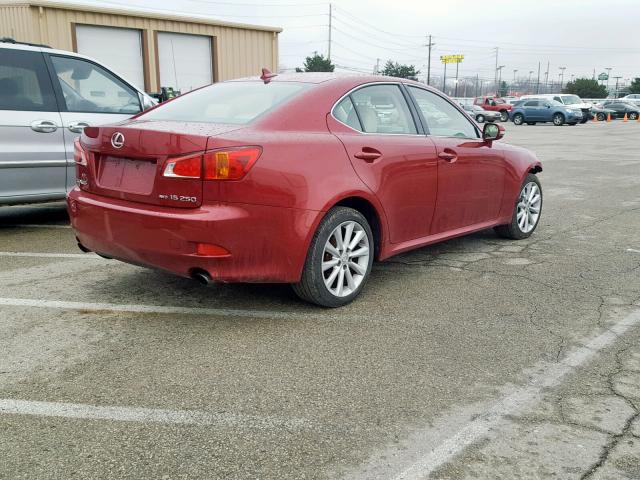 JTHCF5C22A5039911 - 2010 LEXUS IS 250 RED photo 4