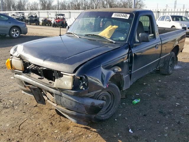 1FTCR10A8TUC68146 - 1996 FORD RANGER BLACK photo 2