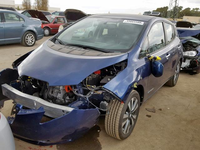 1N4BZ0CP8GC303694 - 2016 NISSAN LEAF SV BLUE photo 2