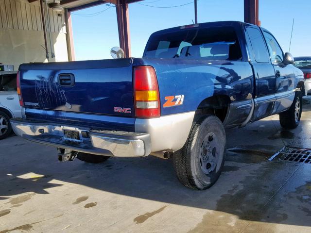 1GTEK19T8XZ539958 - 1999 GMC NEW SIERRA BLUE photo 4