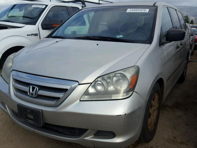 5FNRL38295B103710 - 2005 HONDA ODYSSEY LX SILVER photo 2