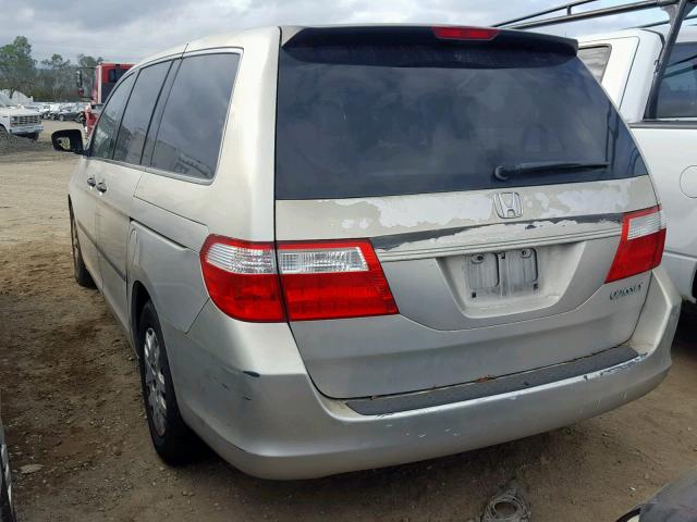 5FNRL38295B103710 - 2005 HONDA ODYSSEY LX SILVER photo 3