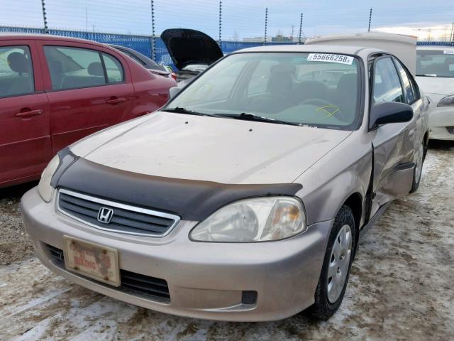 2HGEJ6613YH913172 - 2000 HONDA CIVIC BASE BROWN photo 2