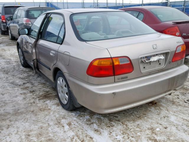 2HGEJ6613YH913172 - 2000 HONDA CIVIC BASE BROWN photo 3