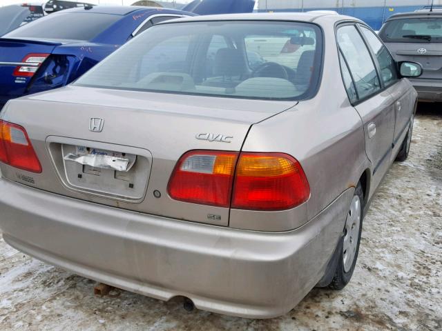 2HGEJ6613YH913172 - 2000 HONDA CIVIC BASE BROWN photo 4