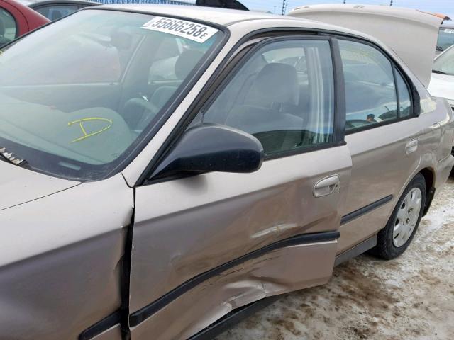 2HGEJ6613YH913172 - 2000 HONDA CIVIC BASE BROWN photo 9