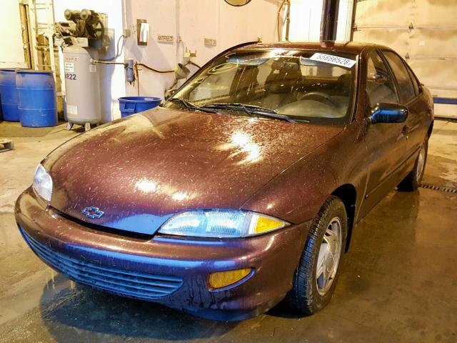 1G1JF5246W7135766 - 1998 CHEVROLET CAVALIER L PURPLE photo 2