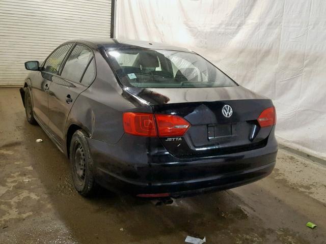 3VW2K7AJ6BM077021 - 2011 VOLKSWAGEN JETTA BASE Սև լուսանկար 3