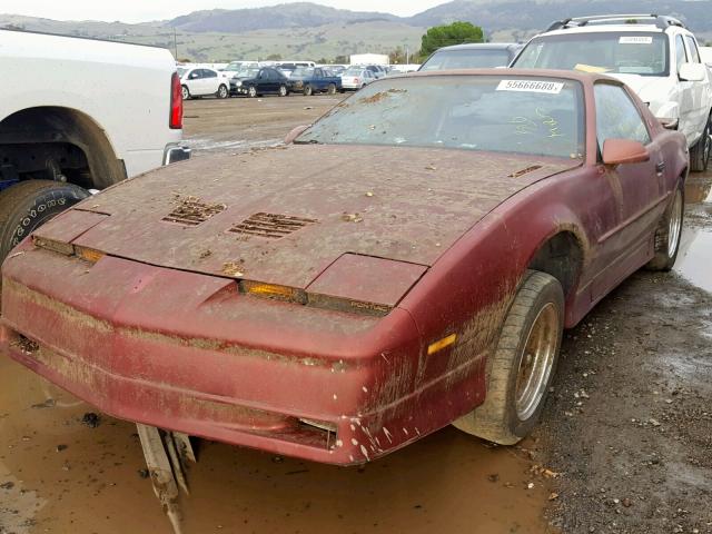 1G2FW2184HN225484 - 1987 PONTIAC FIREBIRD T MAROON photo 2