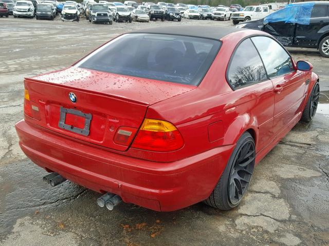 WBSBL93422JR16106 - 2002 BMW M3 RED photo 4