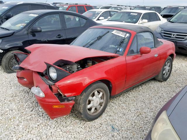 JM1NA3515M1232373 - 1991 MAZDA MX-5 MIATA RED photo 2