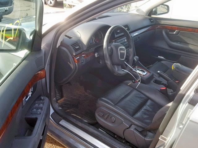 WAUDH78E56A220995 - 2006 AUDI A4 3.2 QUA GRAY photo 9