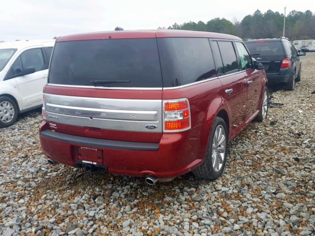 2FMGK5D85GBA19637 - 2016 FORD FLEX LIMIT RED photo 4