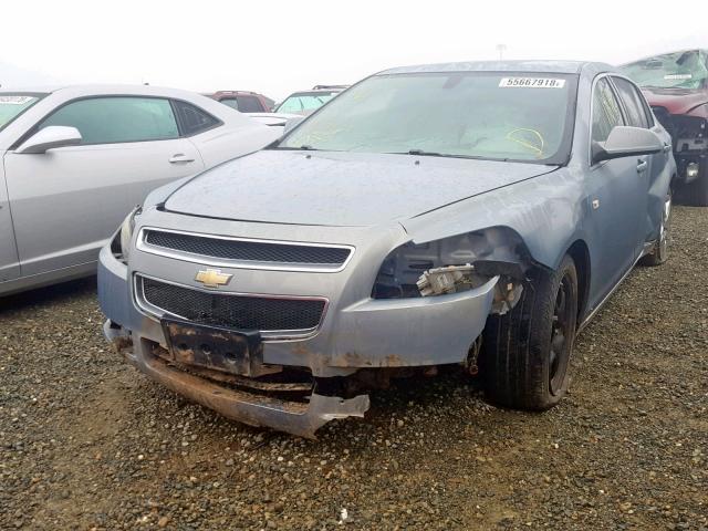 1G1ZH57B584239996 - 2008 CHEVROLET MALIBU 1LT BLUE photo 2