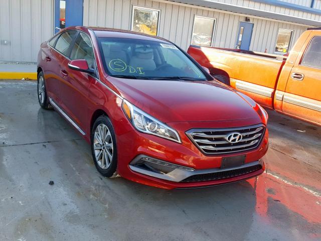 5NPE34AF4FH075593 - 2015 HYUNDAI SONATA SPO RED photo 1