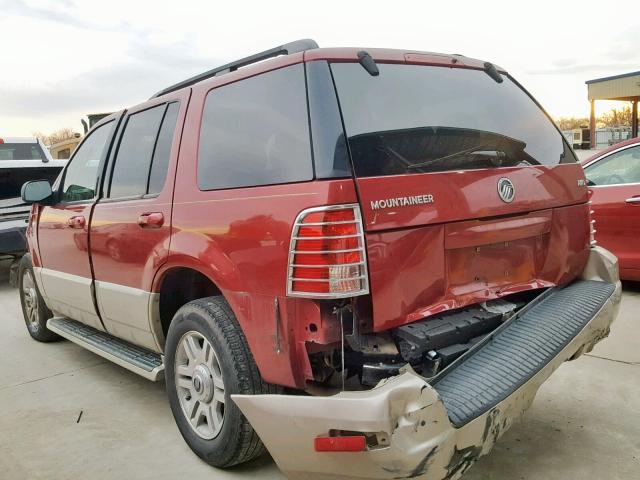 4M2ZU86K14UJ23396 - 2004 MERCURY MOUNTAINEE RED photo 3