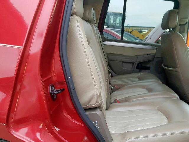 4M2ZU86K14UJ23396 - 2004 MERCURY MOUNTAINEE RED photo 6