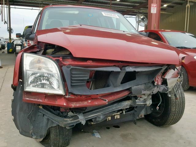 4M2ZU86K14UJ23396 - 2004 MERCURY MOUNTAINEE RED photo 9