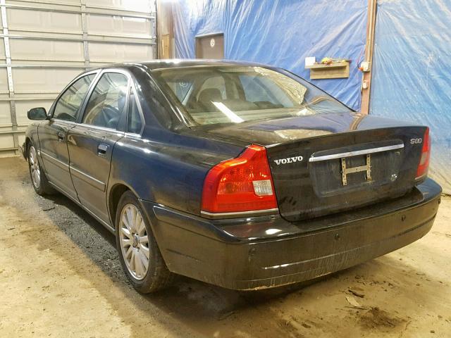 YV1TH592361445434 - 2006 VOLVO S80 2.5T BLACK photo 3