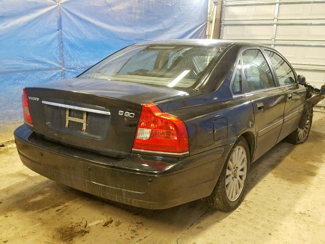 YV1TH592361445434 - 2006 VOLVO S80 2.5T BLACK photo 4