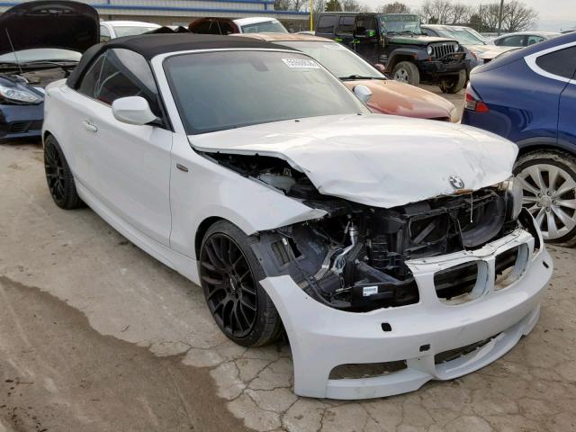 WBAUN7C54BVM24089 - 2011 BMW 135 I WHITE photo 1