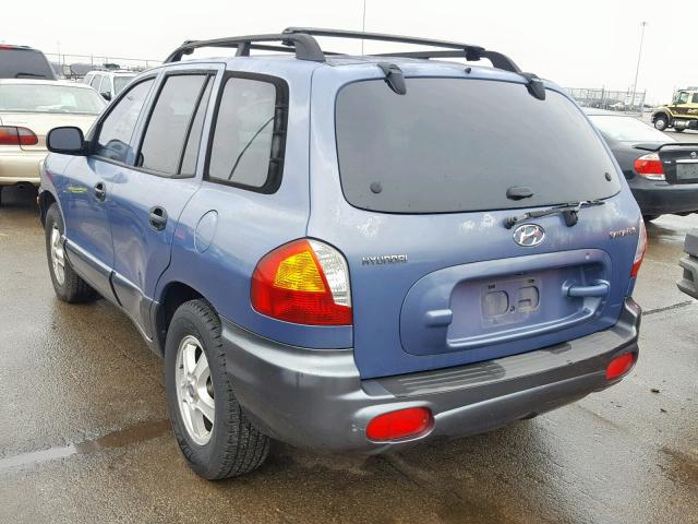 KM8SB82B81U013617 - 2001 HYUNDAI SANTA FE BLUE photo 3