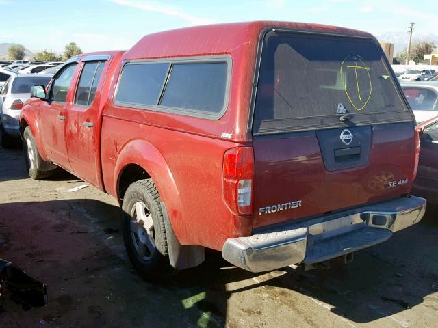 1N6AD09WX7C466508 - 2007 NISSAN FRONTIER C RED photo 3