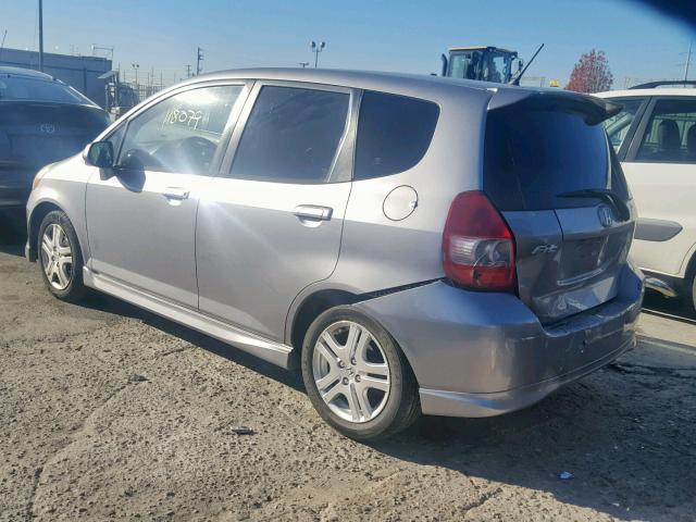 JHMGD38667S024541 - 2007 HONDA FIT S GRAY photo 3