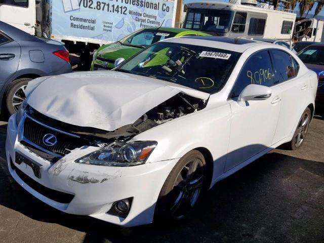 JTHBF5C20C5166980 - 2012 LEXUS IS 250 WHITE photo 2