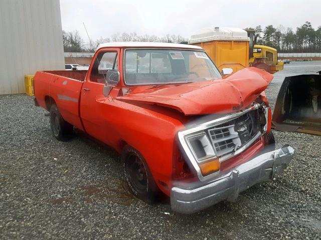 1B7GE16Y0LS640088 - 1990 DODGE D-SERIES D ORANGE photo 1