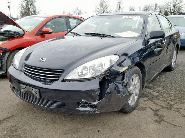 JTHBA30G340016329 - 2004 LEXUS ES 330 BLACK photo 2