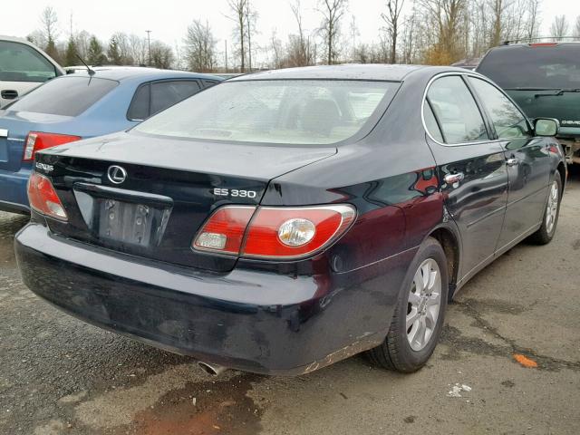 JTHBA30G340016329 - 2004 LEXUS ES 330 BLACK photo 4