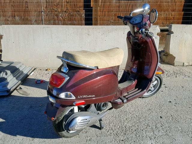 ZAPC386BXC5301148 - 2012 VESPA LX 50 MAROON photo 4