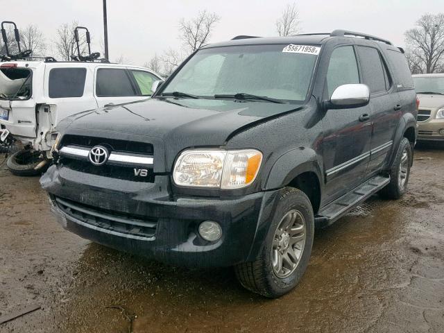 5TDBT48A57S287606 - 2007 TOYOTA SEQUOIA LI BLACK photo 2