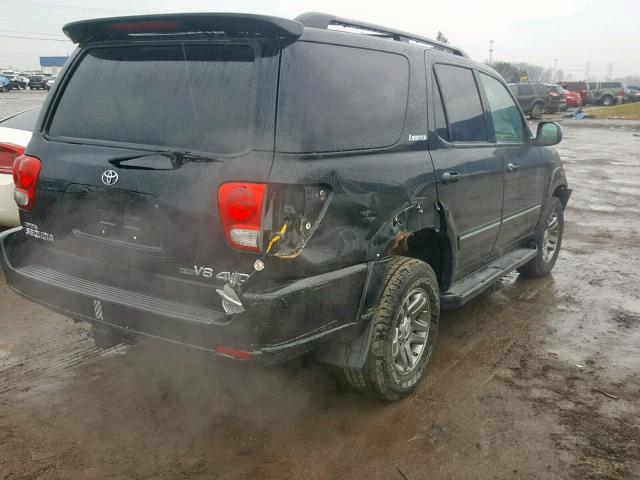 5TDBT48A57S287606 - 2007 TOYOTA SEQUOIA LI BLACK photo 4