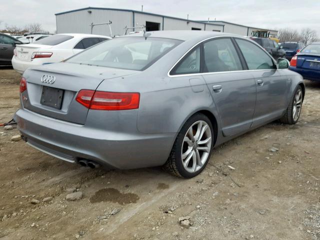 WAUGN74F59N024184 - 2009 AUDI S6 GRAY photo 4