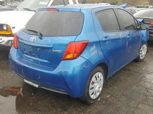 VNKKTUD37GA070005 - 2016 TOYOTA YARIS L BLUE photo 4