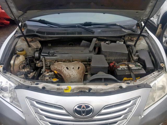 4T1BE46K87U712300 - 2007 TOYOTA CAMRY NEW SILVER photo 7