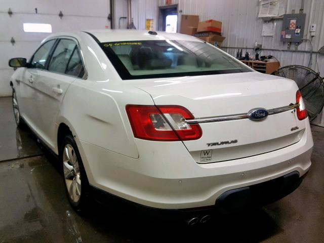 1FAHP2EW1AG120010 - 2010 FORD TAURUS SEL WHITE photo 3