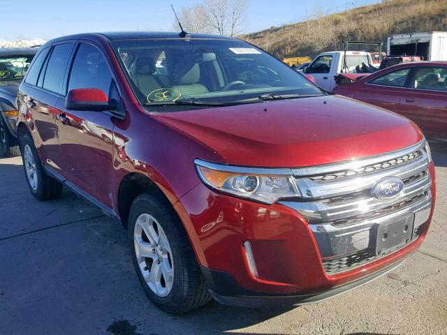 2FMDK4JC9DBC76351 - 2013 FORD EDGE SEL RED photo 1