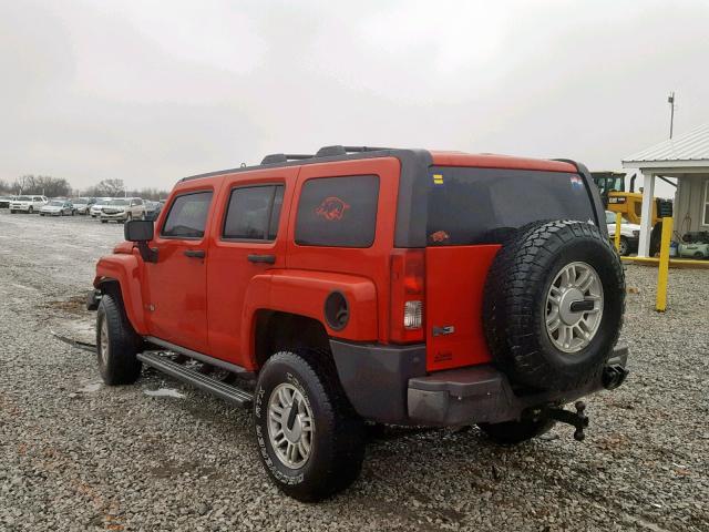 5GTDN136668125726 - 2006 HUMMER H3 RED photo 3