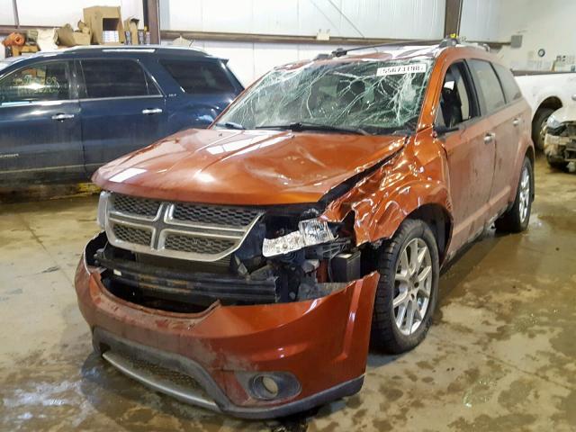 3C4PDDFG1ET103940 - 2014 DODGE JOURNEY R/ ORANGE photo 2