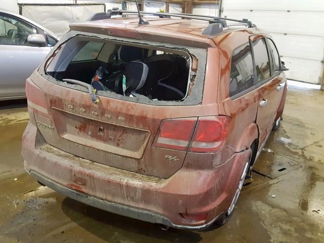 3C4PDDFG1ET103940 - 2014 DODGE JOURNEY R/ ORANGE photo 4