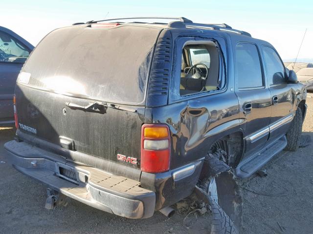 1GKEK13T81R158437 - 2001 GMC YUKON BLACK photo 4