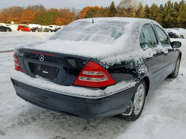 WDBRF61J02E004604 - 2002 MERCEDES-BENZ C 240 BLACK photo 4