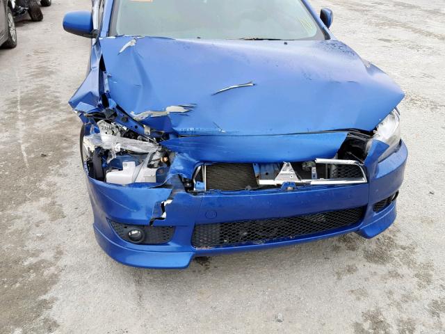 JA3AU86W59U000423 - 2009 MITSUBISHI LANCER GTS BLUE photo 9