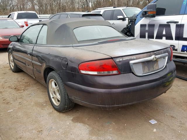 1C3EL45X13N508385 - 2003 CHRYSLER SEBRING LX PURPLE photo 3